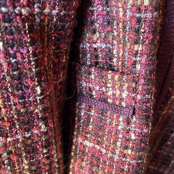 SAG Harbor size 16 zip front jacket. Purple plaid. - Picture 7 of 7